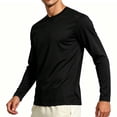 thumbnail image 2 of Vrorvz Men's Shirts Long Sleeve Crewneck Shirt Breathable Soft Top Gym Workout Athletic Tops Basic Tee for Men, 2 of 5