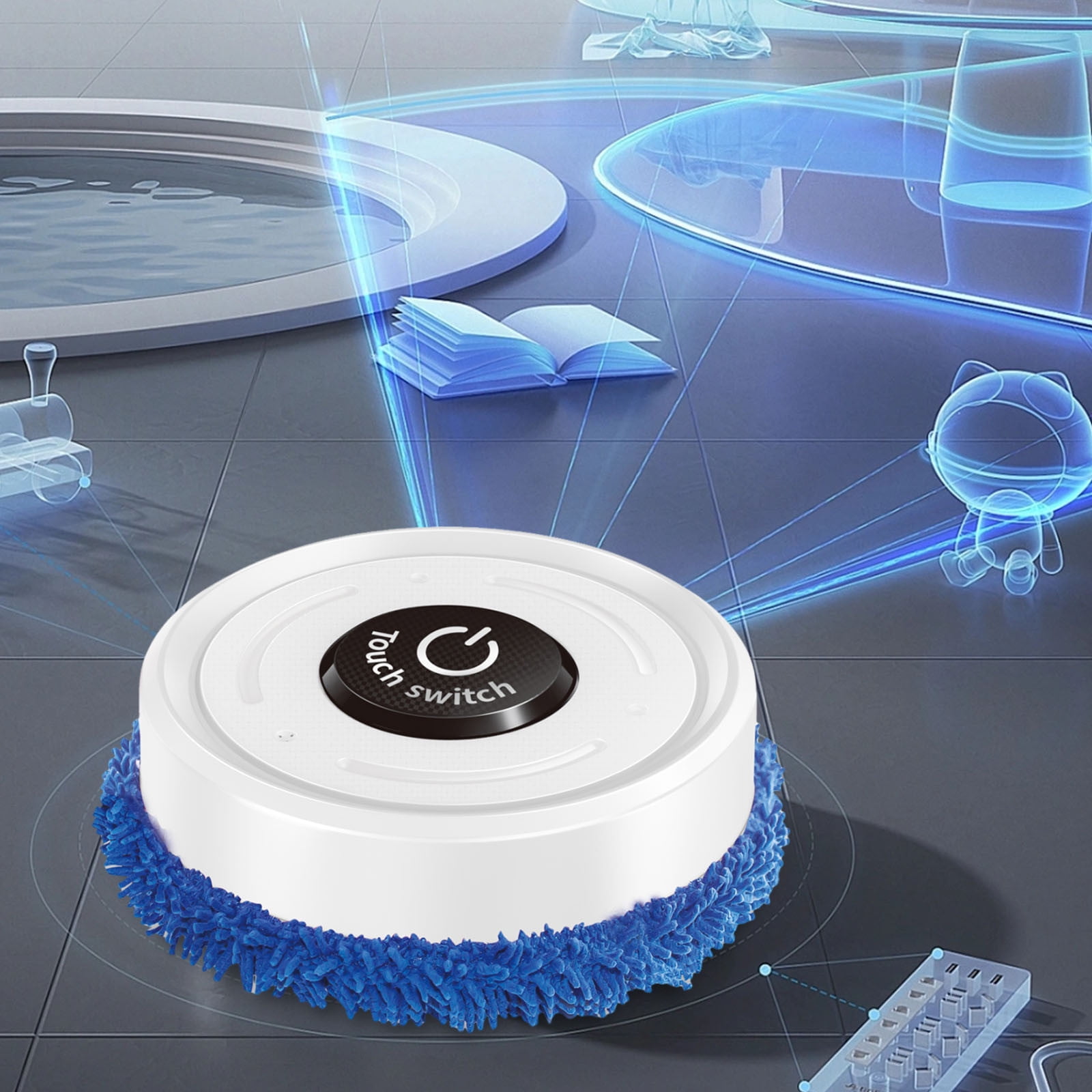 Household Intelligent Sweeping Robot with Automatic Water Tank, Vacuum Cleaner for Sweeping and Mopping, Low Noise and Efficient Cleaning, Suitable for 90-120㎡