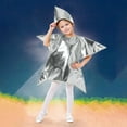 thumbnail image 2 of Tiweut Star Shaped Outfits for Kids Hat Cap Christmas Clothes Dress Up Bodysuit Outfits Funny Onesie,Silver,One Size, 2 of 4