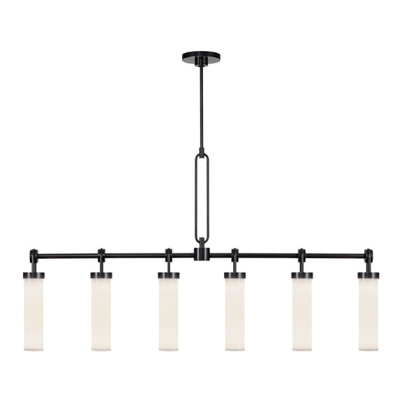 LP355652VBGO-Alora Lighting-Wynwood - 6 Light Linear Pendant-29.63 Inches Tall and 3.25 Inches Wide-Vintage Brass Finish