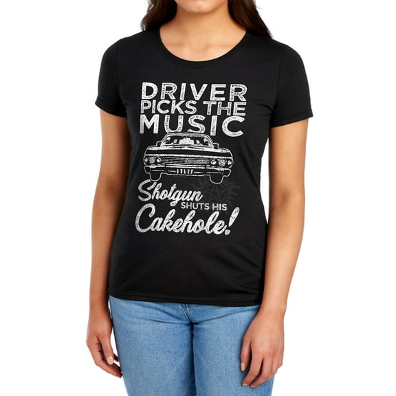 Supernatural Driver Picks Music Women's T Shirt (Medium) Black