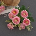 thumbnail image 6 of JeashCHAT Fake Flowers Artificial Silk Flowers Bouquet Wedding Bouquets for Bride, No Fade Reusable Artificial Flowers with Stems for Home Office Decor Wedding Centerpiece, Pink, 6 of 6