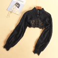 thumbnail image 3 of KuKuzhu Detachable Dickey Collar Blouse False Collar Half Shirt Long Sleeve Cropped Crop Tops, 3 of 3