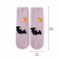 thumbnail image 3 of WJOSBXT Halloween Fuzzy Socks Women Funny Fluffy Fleece Sleep Socks 2026 Halloween Graphic Pumpkin Ghost Bat Winter Socks, 3 of 7