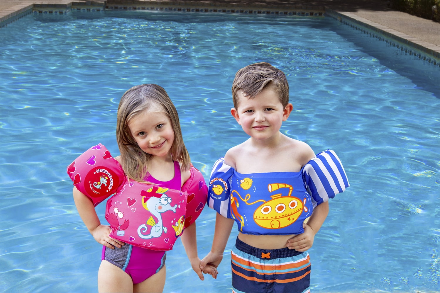Poolmaster Learn-to-Swim Lil' Splashers Swimming Pool Float Training Aid, Blue