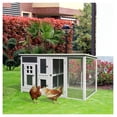 thumbnail image 2 of 63" Chicken Coop Outdoor Wooden Hen House with Run, Nesting Box & Waterproof Roof, 2 of 7