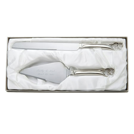 Personalized Wedding  Cake  Knife Server  Set  with double 