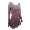 thumbnail image 4 of LIUHUO Figure Skating Dress Custom Made Stretchy Purple Spandex Breathable Ice Skating Dresses For Girls Women With Sequins Back Ties, 4 of 8