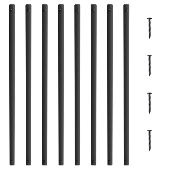 VEVOR Staircase Metal Balusters, 32.28'' x 1'' Flat Aluminum Alloy Decorative Banister Spindles, 51 Pack Deck Baluster with Screws