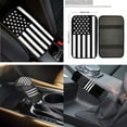 thumbnail image 6 of XYZCANDO American Flag Print Handbrake Cover Car Cushion Cover Steering Wheel Cover Armrest Cover Seat Belt Cover Keychain Fender Cover Lipstick Cover Trash Can Car Coasters Washable, 6 of 7
