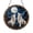 Acrylic 3.5 Inch, variant on Wildlife Wolf Stained Glass Window Hanging, Moonlight Howling Wolves Suncatcher Gift
