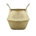 thumbnail image 1 of Foldable Natural Seaweed Woven Storage Pot Garden Flower Vase Hanging Basket, 1 of 9