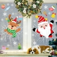 thumbnail image 5 of Pegatinas navideñas Ventana Copo de nieve Papá Noel Árbol de Navidad Alce Pegatinas de bola de caída, 5 of 5