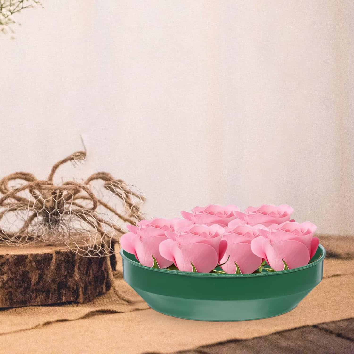 ABPETE 10pcs Floral Foam Bowls, Arrangements Centerpiece Foam Tray Florist Supplies for Party Wedding Fresh Artificial Flowers