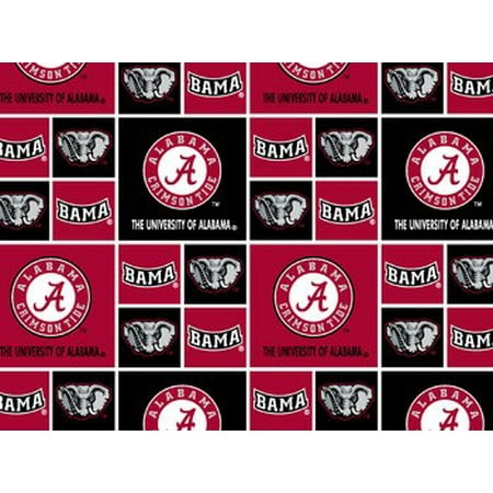- University of Alabama Fabric Fine Cotton Classic Geometric Design-Sold by the Yard
