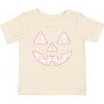thumbnail image 3 of Inktastic Plaid Pastel Pink Pumpkin Face Halloween Decor Girls Baby T-Shirt, 3 of 5