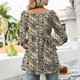 thumbnail image 4 of Camiseta tipo túnica para mujer, informal, manga larga, cuello en V, plisada, con puños fruncidos, 3 XXL, 4 of 6