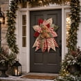 thumbnail image 5 of Festive Quilted Christmas Door Hanging DIY Sewing Kit – Complete Bow Craft Set with Fabric Batting Thread Templates, Patchwork Decor for Wall Door Display, 5 of 7