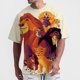 thumbnail image 3 of Camiseta para hombre con estampado 3D de Rey León divertido, moda urbana, informal, de verano, con cuello redondo, manga corta, camiseta de gran tamaño, 3 of 5