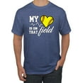 thumbnail image 1 of Wild Bobby, My Heart Is On That Tennis Field, Sports, Men Graphic Tee, Vintage Heather Blue, 3X-Large, 1 of 4