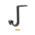 thumbnail image 3 of 2Pcak Ceiling Mount Curtain Rod Brackets, Drapery Holder for 0.8 Inch Rod, Black, 3 of 7
