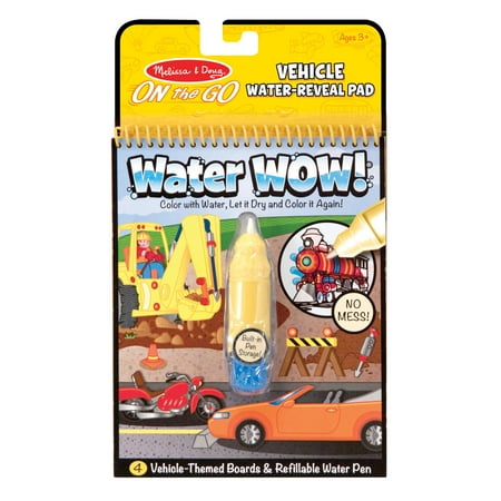 Melissa & Doug On the Go Water Wow! Reusable Water-Reveal Activity Pad - Vehicles - FSC Certified