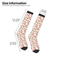 thumbnail image 3 of Bingfone Compression Socks for Women and Men Long Socks for Running Athletic Cycling Nurse-Strawberry And Flowers, 3 of 8