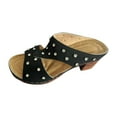 thumbnail image 2 of Viluyesy Women's Block Heels Sandals, Fashion Rivets Slip-On Peep Toe Comfortable Breathable Shoes Black 6.5, 2 of 7