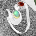 thumbnail image 4 of Ethiopian Opal & Mandarin Citrine 925 Sterling Silver Ring s.7.5 Jewelry DGR1123_F_7.5 R-1039, 4 of 7
