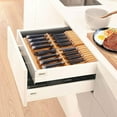 thumbnail image 2 of Utoplike In-drawer Knife Block Bamboo Kitchen Knife Drawer Organizer, Large handle Steak knife Holder without Knives, Fit for 16 knives and 1 Sharpening Steel (Not Included), 2 of 6