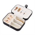 thumbnail image 1 of PU Leather Jewelry Boxes Portable Jewelry Storage Case for Ring Earrings Necklace Rectangle Black 16x11.6x5.8cm, 1 of 4