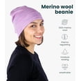 thumbnail image 3 of 𝗦𝗢𝗙𝗧 Merino.tech Unisex Adult Merino Wool Beanie Hat - Cuff Beanie with Hiking Socks, 3 of 8