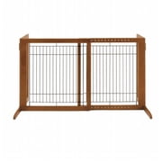 Richell Freestanding Dog Gate, Brown, 47.20"L x 23.60"W x 27"H