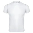 thumbnail image 2 of Toptie Men's Compression Base Layer, Short Sleeve Sports Top, Athletic Workout T-Shirt-White-M, 2 of 8