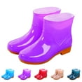 thumbnail image 7 of XIMIN Women's Transparent Rain Shoes Waterproof Rain Boots Work Ankle Boots Adult Booties Stylish Rubber Non-slip Shoes Car Wash Footwear for Lawn Care,Gardening, 7 of 7