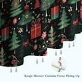thumbnail image 6 of Dark Christmas Tree and Gift Pattern Shower Curtain 36"x72" ,Bathroom Decorative Shower Curtains Set with 12 Hooks,Modern Waterproof Washable Shower Curtain, 6 of 6