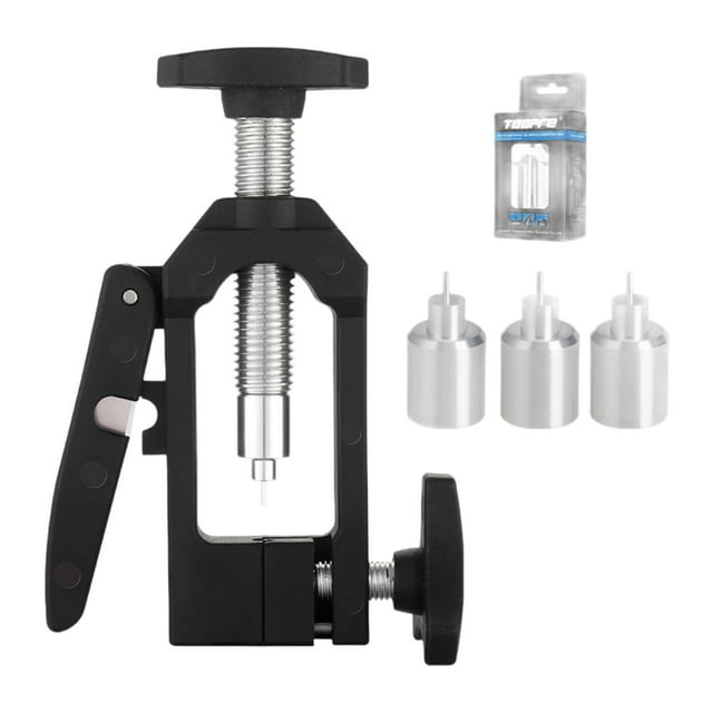 DYNWAVECA Hydraulic Hose Fitting Insert Tool, Bike Oil Pin Driver Tool,2 in 1,Disc Brake,Tubing Cutter Device for Mountain Bike Black Nylon