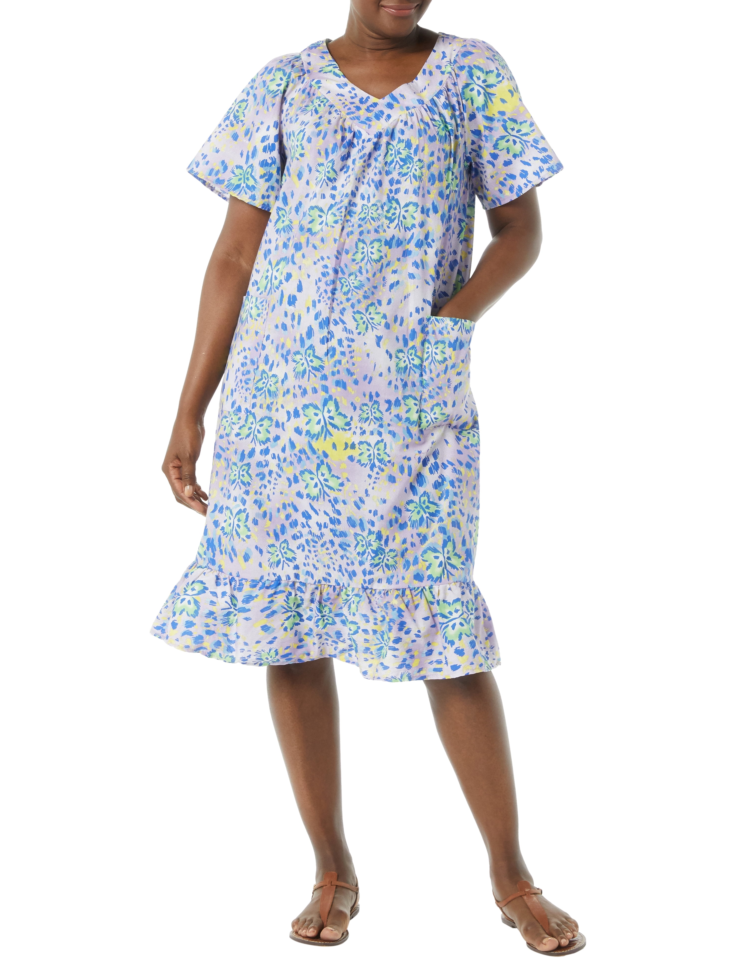Plus size house dress with pockets Clearance