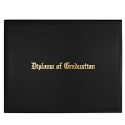 GraduationMall Imprinted Diploma Cover for Certificate, 8.5x 11 inches, Black