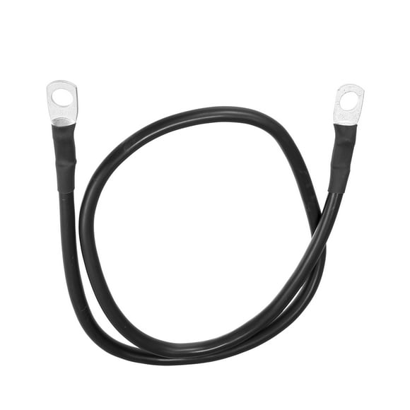 Unique Bargains Car Marine Battery Inverter Cable 8AWG 5/16inch Robust Battery Copper Wire 1Pcs Black 2ft