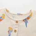 thumbnail image 6 of Bobifish Toddler Girls Dress Round Neck Short Sleeve Tee Dress Front Button Side Pocket A-Line Cartoon Printed Sundress, 6 of 6