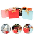 thumbnail image 4 of 6pcs Gift Wrapping Bags Paper Gift Bags With Bowknot Handheld Storage Bags, 4 of 8