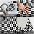 thumbnail image 4 of Daiia Checkerboard With Snowflake 1 Front Door Mat, Heavy Duty Durable Welcome Mat for Outdoor Indoor, Dirt Trapper Waterproof Super Absorbent Door Mat, 16" x 24", 4 of 9