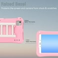 thumbnail image 3 of GSFY Kids Case Compatible with Kindle Fire HD 8 (2018 2017 2016 Version, 8th/7th/6th Gen), Lightweight Shockproof Rugged EVA Kids Friendly Case 360 Degree Rotating Kickstand Stairs, Pink, 3 of 7