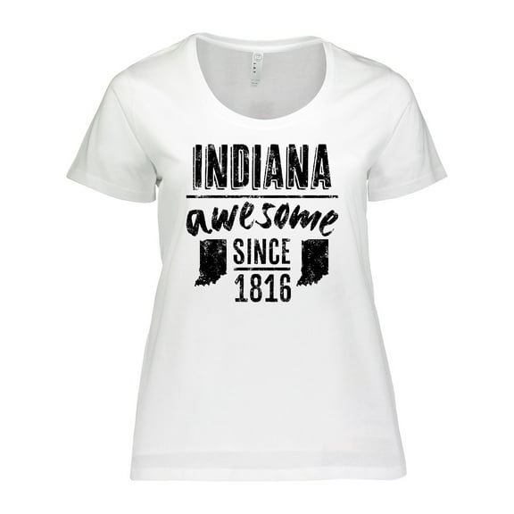 Inktastic Indiana Awesome Since 1816 Women's Plus Size T-Shirt