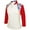 White/Red, variant on Monterey Club Women's Fountain Floral Print Block 3/4 Sleeve Zip Golf Polo Shirt #2347