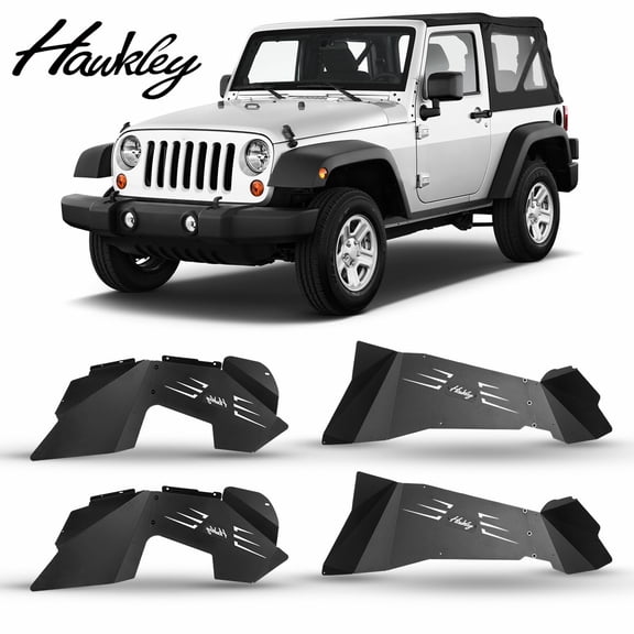 HAWKELY For 2007-2018 Jeep WRANGLER JK 2/4 DR Bolt-on Style Inner Fenders Front&Rear Kit