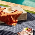 thumbnail image 6 of nuLOOM Camryn Herringbone Indoor/Outdoor Area Rug, 2' x 6', Runner, Camryn Navy, 6 of 7
