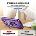 thumbnail image 6 of for Google Pixel 7 Case, Slim Fit Military Grade Drop Tested Dual Layer Shockproof Case with 360 Ring Holder Kickstand Protective Rugged Car Magnetic Non-Slip Phone Case,Purple+Black, 6 of 10
