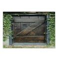 thumbnail image 1 of Rustic Cutting Board, Small Spanish Style Dark Stained Wood Door Secret Garden with Grated Window Picture, Decorative Tempered Glass Cutting and Serving Board, Small Size, Brown Green, by Ambesonne, 1 of 1